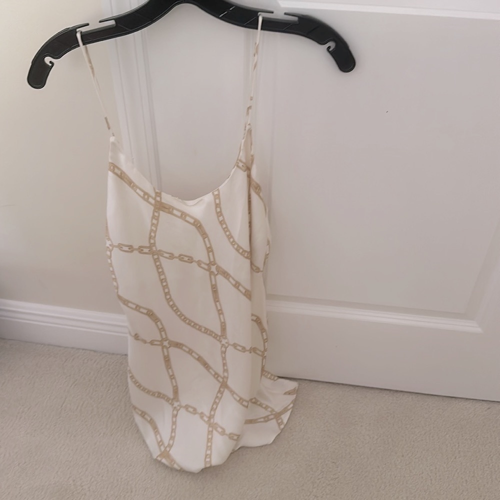 Anine bing cream link cami dress